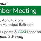 Annual Meeting Will Be Held April 4
